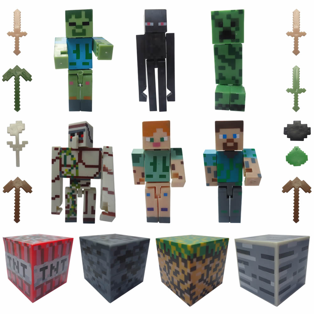 Bonecos minecraft