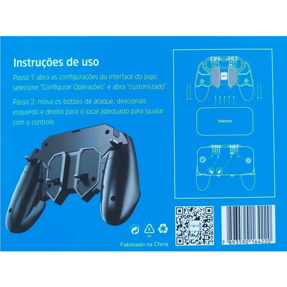 2 Gamepads com Gatilho Controle Celular Joystick Suporte Jogo