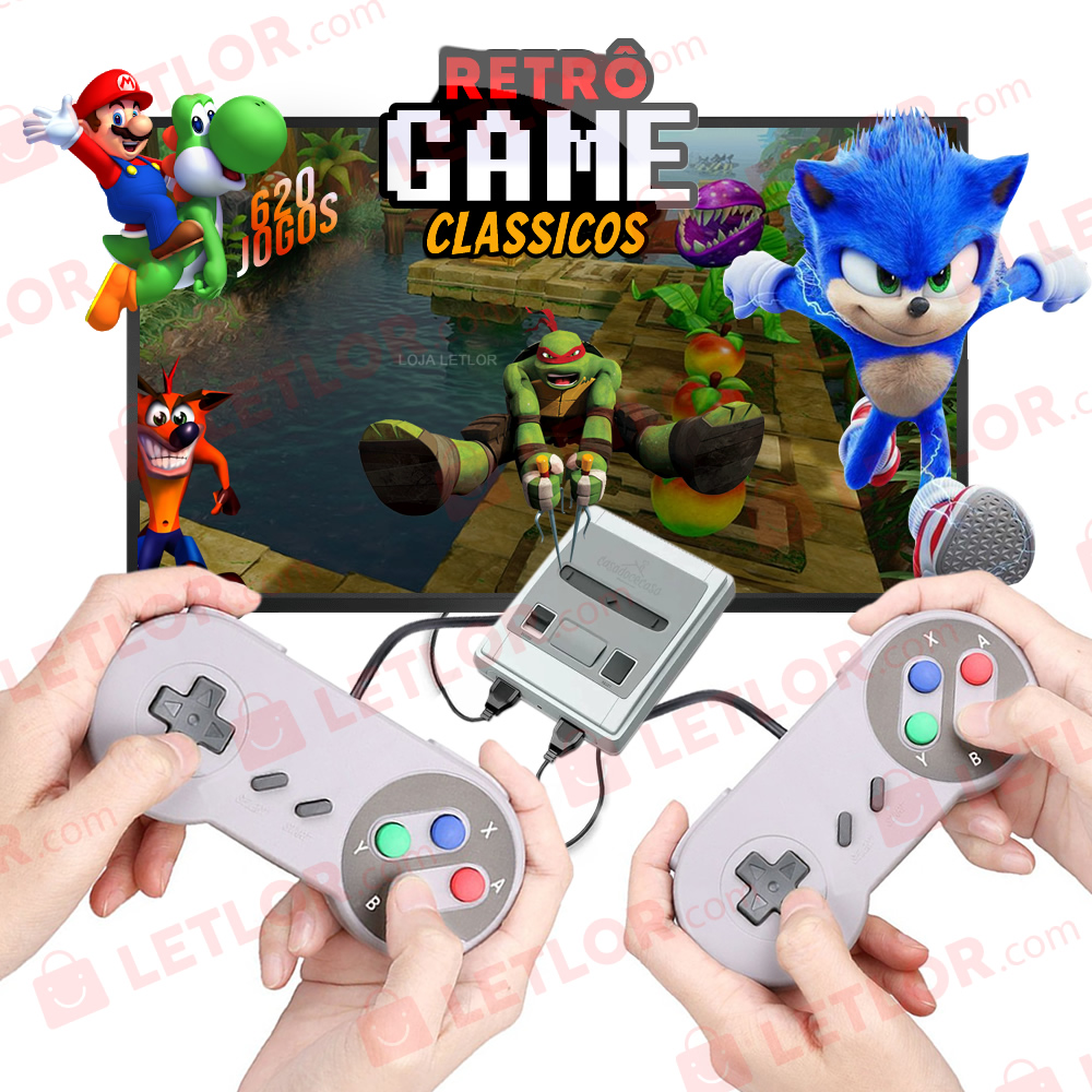 Vídeo Game Retro 620 Jogos 2 Controles