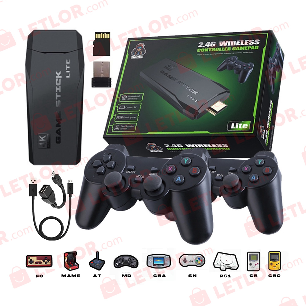 🕹🎮 Mini Vídeo Game Stick Lite 4k 10.000 Jogos Retrô