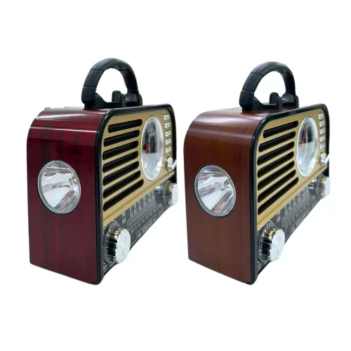 Rádio Retrô Portátil AM/FM Bluetooth Com Lanterna AD-738 - Imagem 3
